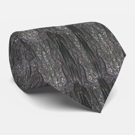 Tree Bark Print Necktie Krawatte (Gerollt)