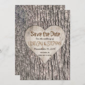 Tree Bark Save the Date Card (Vorne/Hinten)