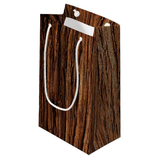 Tree Bark Small Gift Bag Kleine Geschenktüte (Vorderseite Schrägansicht)