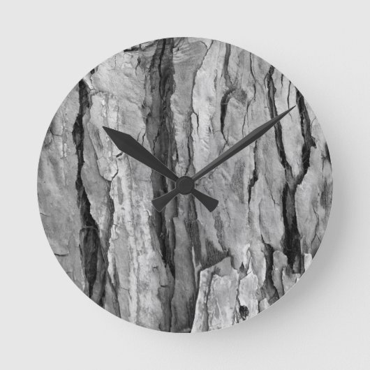 Tree Bark Texture Cool einzigartig Runde Wanduhr (Vorderseite)