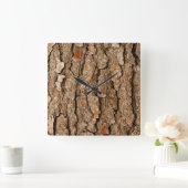 Tree Bark Texture Quadratische Wanduhr (Zuhause)