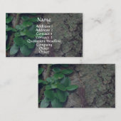 Tree Bark Verlasst Nature Fotografy Business Card Visitenkarte (Vorne/Hinten)