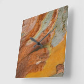 Tree Bark Wall Clock Quadratische Wanduhr (Winkel)