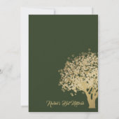 Tree Bat Mitzvah Golden Stern von David Einladung (Rückseite)