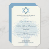 Tree Bat Mitzvah Silhouette Einladung (Vorne/Hinten)