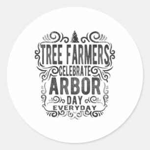 Tree Bauer Arbor Day Gift Earth Day Rett Earth The Runder Aufkleber