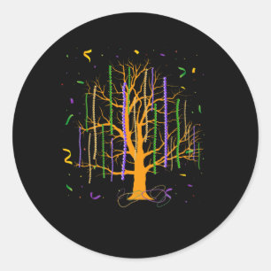 Tree Beads New Orleans 2022 Watercolor Runder Aufkleber