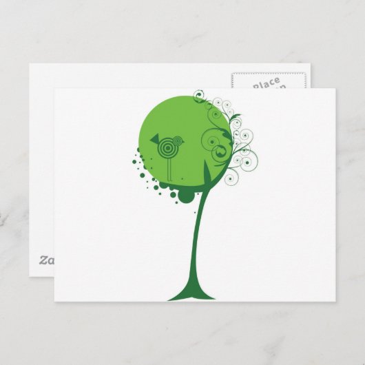 Tree Bird Postkarte (Vorne/Hinten)