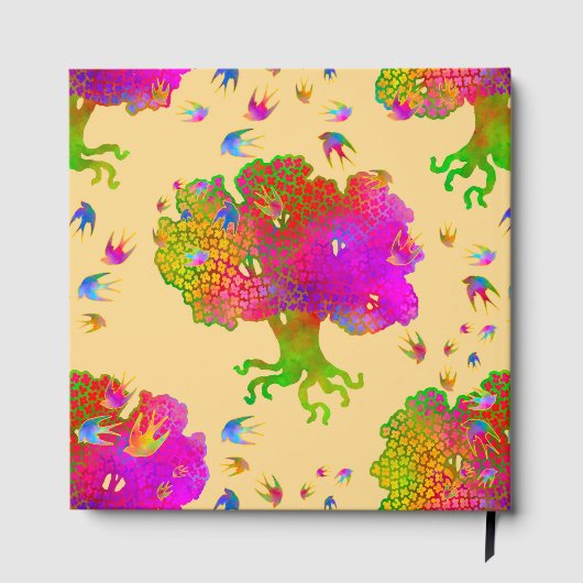 Tree Birds Sunshine Gästebuch (Rückseite)