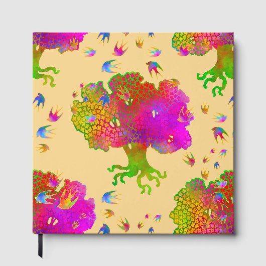 Tree Birds Sunshine Gästebuch (Vorderseite)