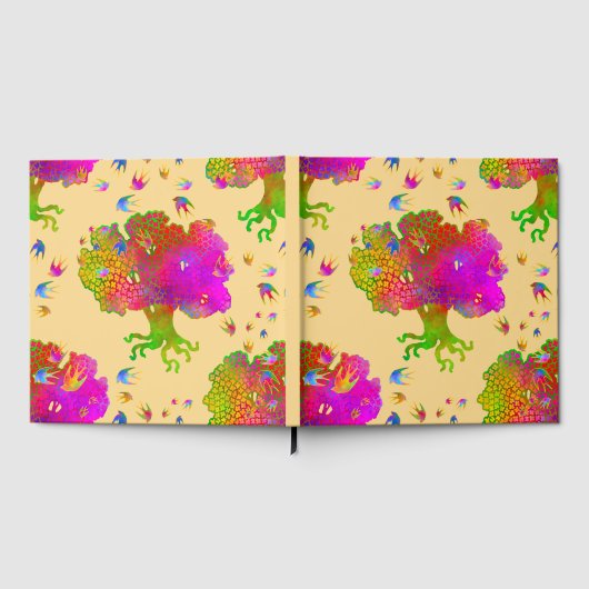 Tree Birds Sunshine Gästebuch (Voll)