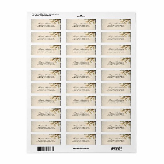 Tree Blätter und Zweige Rustikale Hochzeit (Vorne)