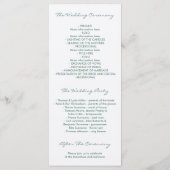 Tree Blätter Watercolor Rustikale Hochzeitsprogram Programm (Rückseite)