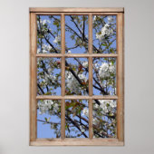 Tree Blossom aus einem Fenster Poster (Vorne)