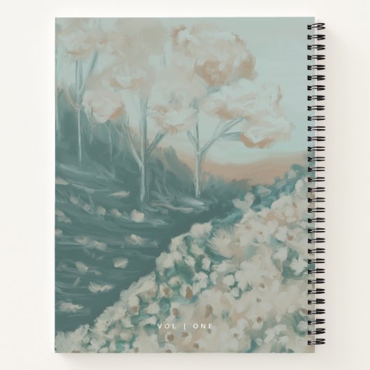 Tree Blossom Field Personalisiert Dankesblatt Notizblock (Rückseite)