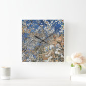 TREE BLOSSOM QUADRATISCHE WANDUHR (Zuhause)