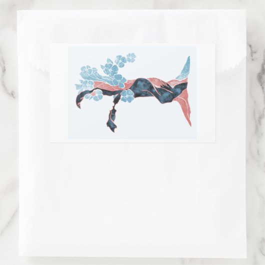 Tree Blossom Rechteckiger Aufkleber (Tasche)