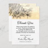 Tree Blossom Vielen Dank Beileid Beerdigungsausdru Dankeskarte (Vorne/Hinten)