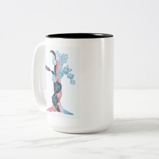 Tree Blossom Zweifarbige Tasse (Vorderseite Links)