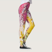 Tree Blume Künstlerische Leggings im Blumenstil (Rechts)