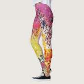 Tree Blume Künstlerische Leggings im Blumenstil (Links)