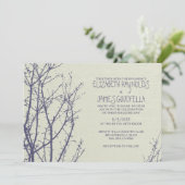 Tree Branches Hochzeitseinladungen Einladung (Stehend Vorderseite)