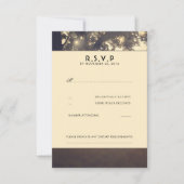 Tree Branches Lights Wedding RSVP Karten (Vorderseite)
