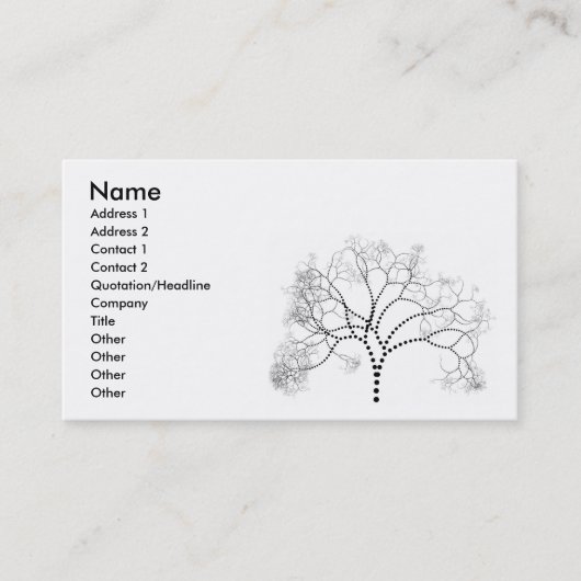 Tree Business Card Visitenkarte (Vorderseite)