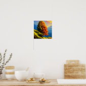 Tree by the Ocean at Sunset Poster (Küche)