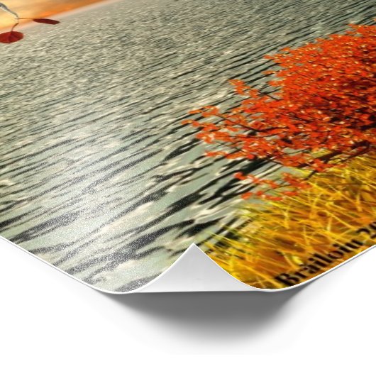 Tree by the Ocean Fotodruck (Ecke)