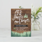 Tree Camper Birthday Einladung Camping Party (Stehend Vorderseite)