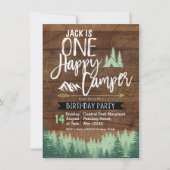 Tree Camper Birthday Einladung Camping Party (Vorderseite)