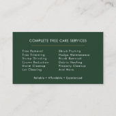 Tree Care Service Professional Visitenkarte (Rückseite)