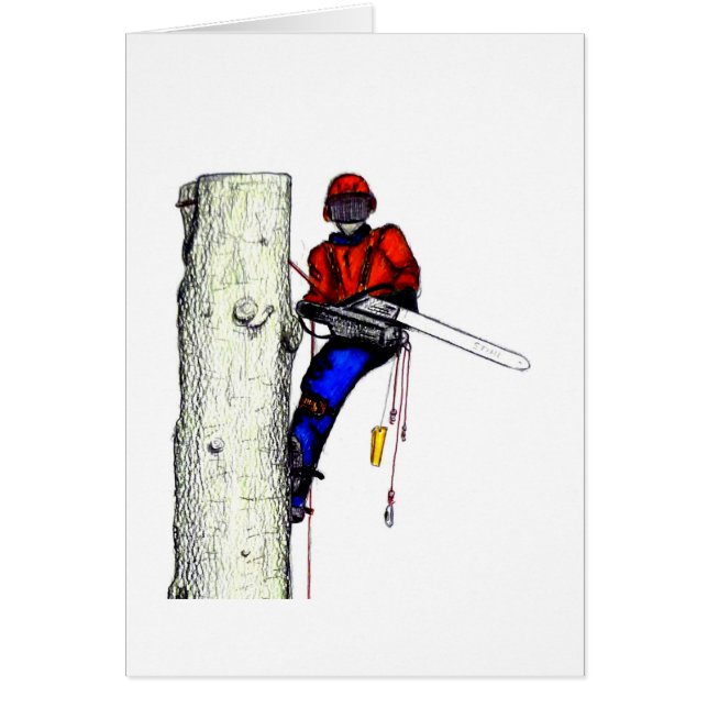 Tree Chirurg Arborist am Werk zur Zeit Chainsaw (Vorne)