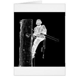 Tree Chirurg Arborist am Werk zur Zeit Chainsaw