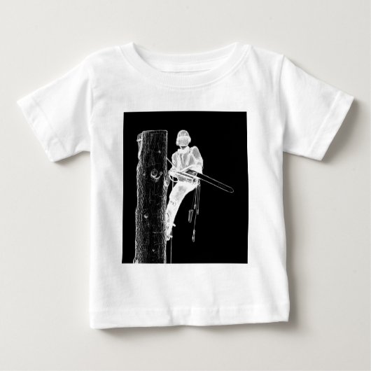 Tree Chirurg Arborist am Werk zur Zeit Chainsaw Baby T-shirt (Vorderseite)