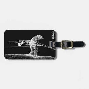 Tree Chirurg Arborist am Werk zur Zeit Chainsaw Gepäckanhänger