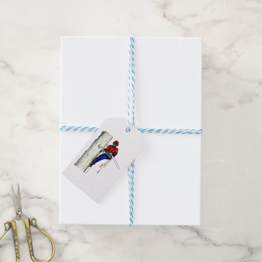 Tree Chirurg Arborist am Werk zur Zeit Chainsaw Geschenkanhänger (Mit Garn)