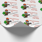 Tree Chirurg Arborist am Werk zur Zeit Chainsaw Geschenkpapier (Ecke)
