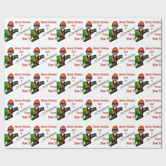 Tree Chirurg Arborist am Werk zur Zeit Chainsaw Geschenkpapier (Flach)