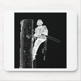 Tree Chirurg Arborist am Werk zur Zeit Chainsaw Mousepad