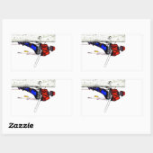 Tree Chirurg Arborist am Werk zur Zeit Chainsaw Rechteckiger Aufkleber (Blatt)