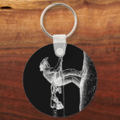 Tree Chirurg Arborist am Werk zur Zeit Chainsaw Schlüsselanhänger (Vorderseite)