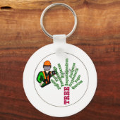 Tree Chirurg Arborist am Werk zur Zeit Chainsaw Schlüsselanhänger (Vorderseite)