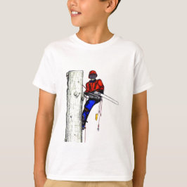 Tree Chirurg Arborist am Werk zur Zeit Chainsaw T-Shirt