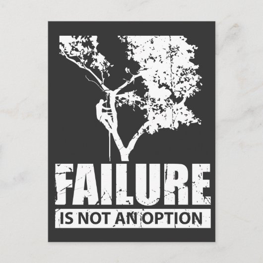 Tree Climber Failure ist keine Option Wood Liebe Postkarte (Vorderseite)