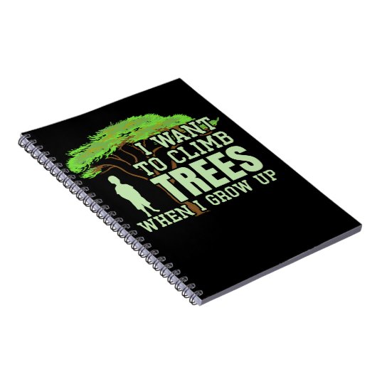 Tree Climber Future Arborist Funny Tremoll Notizblock (Rechte Seite)