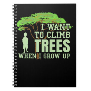 Tree Climber Future Arborist Funny Tremoll Notizblock