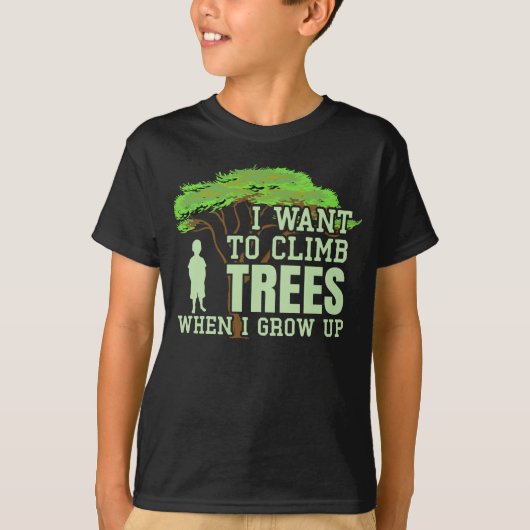 Tree Climber Future Arborist Funny Tremoll T-Shirt (Vorderseite)