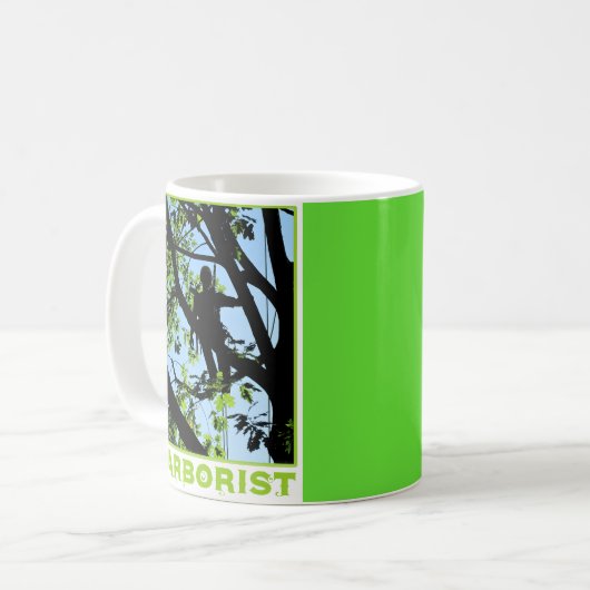 Tree Climber-Silhouette: Arborist Kaffeetasse (Vorderseite Links)